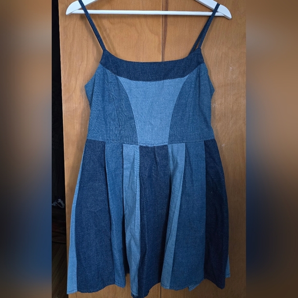Forever 21 Dresses & Skirts - Forever 21 Denim Patchwork Mini Dress Medium Taylor